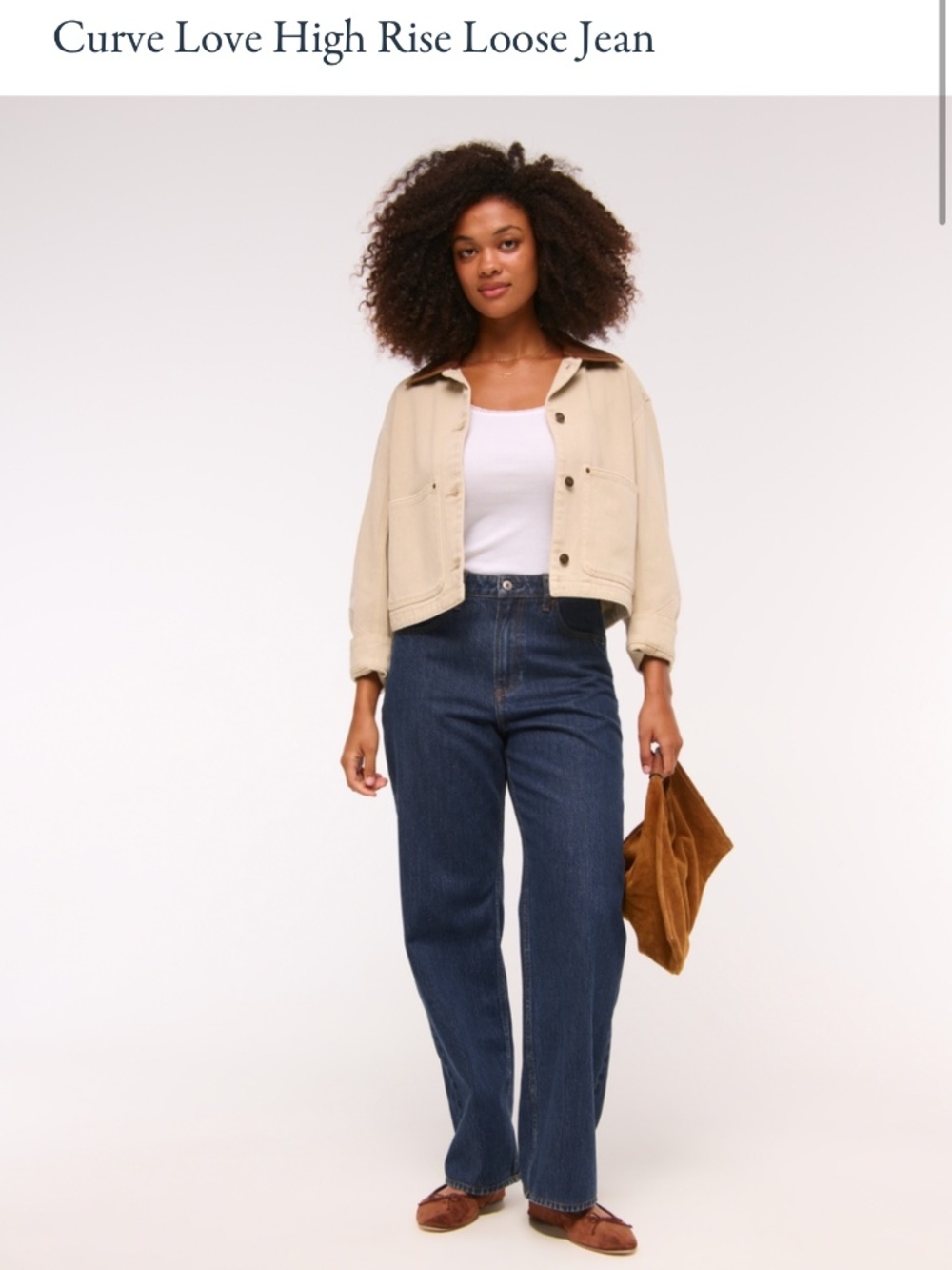 Abercrombie & Fitch Curve Love High Rise Loose Jean in Size 33
